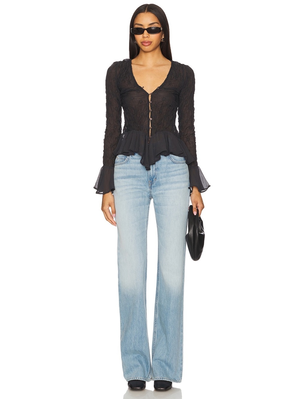 Free People Elias Smocked Blouse - Picture 4 of 9